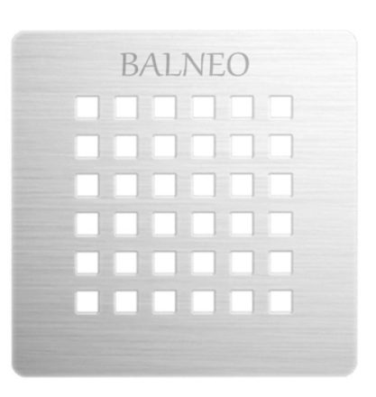 Balneo Stone Tray kompozit zuhanytálcához rozsdamentes acél rács, króm STCOVER-INOX