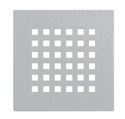 Balneo Stone Tray világosszürke kompozit zuhanytálcához rozsdamentes acél rács