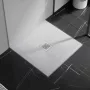 Balneo Stone Tray fehér kompozit zuhanytálcához rozsdamentes acél rács