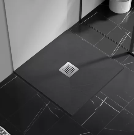 Balneo Stone Tray kompozit zuhanytálca 90x90 cm sötétszürke kivitelben