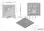 Balneo Stone Tray kompozit zuhanytálca 90x90x2,5 cm, sötétszürke STFDG909025