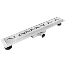 Balneo Decor NEXT Wave rozsdamentes acél padlólefolyó szett 70 cm, króm Wave70N – BAL-Wave70N