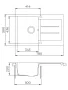 Blanco Evido Cubo 45S gránit 78x50 cm mosogató lefolyógarnitúrával, bézs 105528