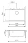 Blanco Evido Quadro 6 gránit 56x51 cm mosogató, bézs 105540