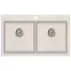 Blanco Evido Quadro 9 két medencés 86x51 cm gránit mosogató, bézs 105543