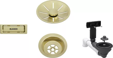 Blanco InFino Lefolyó szett Satin Gold színben 207423