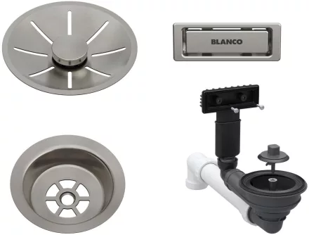 Blanco InFino lefolyó szett, szatén platinum 207425