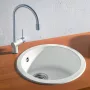 Blanco Rondo 45 Silgranit mosogató túlfolyóval és lefolyógarnitúrával, matt fehér 511621