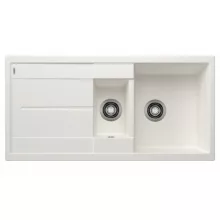   Blanco Metra 6 S két medencés gránit mosogató csepegtetővel 100x50 cm, fehér 513223