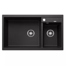   Blanco Metra 9 két medencés gránit mosogató lefolyógarnitúrával 86x50 cm, balos / antracit 513273