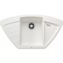   Blanco Zia 9 E gránit mosogató 93x51 cm csepegtetővel és gyümölcsmosóval, fehér 514758