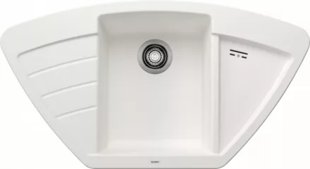 Blanco Zia 9 E gránit mosogató 93x51 cm csepegtetővel és gyümölcsmosóval, fehér 514758