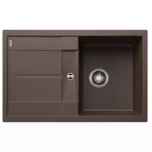  Blanco Metra 45 S gránit mosogató csepegtető felülettel 78x50 cm és lefolyógarnitúrával, kávé 515039
