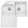 Blanco Metra 9 E gránit sarok mosogató csepegtetővel és lefolyógarnitúrával 83x83 cm, jobbos / fehér 515568