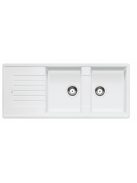 Blanco Zia 8 S kétmedencés gránit mosogató csepegtetővel 116x50 cm, fehér 15597