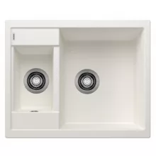  Blanco Metra 6 gránit mosogató 61,5x50 cm, lefolyógarnitúrával, fehér 516173