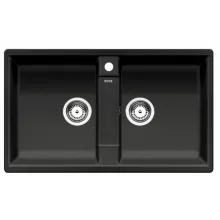   Blanco Zia 9 kétmedencés gránit mosogató 86x50 csaplyukkal és lefolyógarnitúrával, antracit 516686