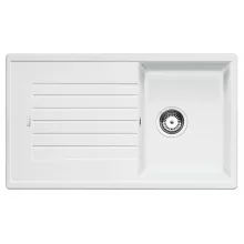  Blanco Zia 45SL egymedencés gránit mosogató csepegtetővel 86x50, lefolyógarnitúrával, fehér 516740