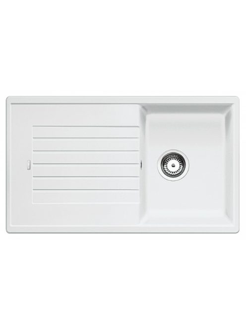 Blanco Zia 45SL egymedencés gránit mosogató csepegtetővel 86x50, lefolyógarnitúrával, fehér 516740