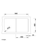 Blanco Zia 45SL egymedencés gránit mosogató csepegtetővel 86x50, lefolyógarnitúrával, fehér 516740