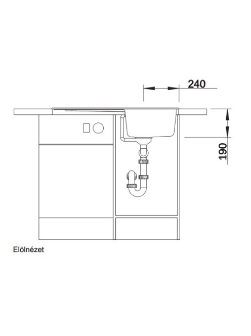 Blanco Zia 45SL egymedencés gránit mosogató csepegtetővel 86x50, lefolyógarnitúrával, fehér 516740