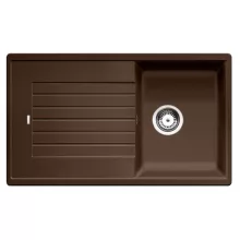  Blanco Zia 45SL egymedencés gránit mosogató csepegtetővel 86x50, lefolyógarnitúrával, kávé 516745