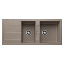   Blanco Metra 8 S két medencés gránit mosogató csepegtető felülettel 116x50 cm, tartufo 517357