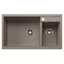   Blanco Metra 9 két medencés gránit mosogató lefolyógarnitúrával 86x50 cm, balos / tartufo 517364