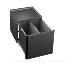   Blanco Select Botton Pro 45/2 Manual nyílóajtók mögé felszerelhető hulladékgyűjtő, fekete 517467