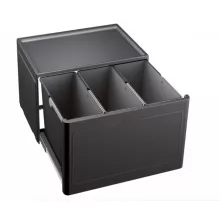   Blanco Select Botton Pro 60/3 Manual bútorfrontra szerelhető hulladékgyűjtő, fekete 517469