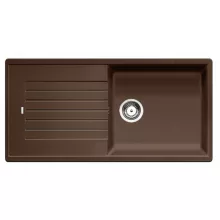   Blanco Zia XL 6 S egy medencés gránit mosogató csepegtető felülettel 100x50 cm, kávé 517577