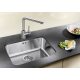 Blanco Supra 450-U egymedencés rozsdamentes acél mosogató 53x43 cm, fényezett 518205