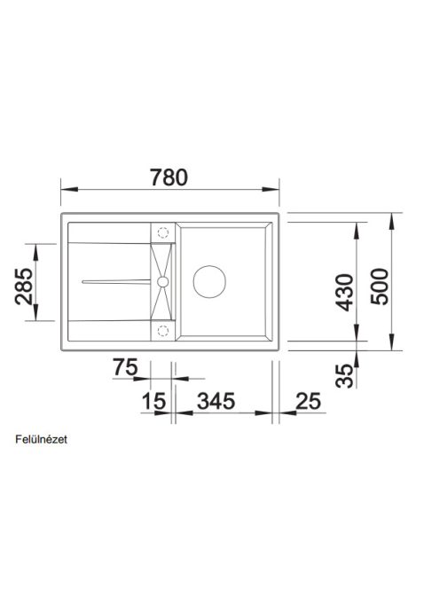 Blanco Metra 45S palaszürke mosogató 518869