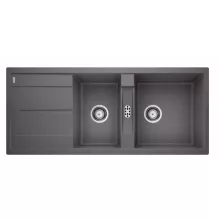   Blanco Metra 8 S két medencés gránit mosogató csepegtető felülettel 116x50 cm, palaszürke 518884
