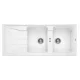 Blanco Sona 8 S kétmedencés gránit mosogató csepegtetővel 116x50 cm, fehér 519701