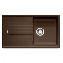   Blanco Zia 5 S egy medencés gránit mosogató csepegtető felülettel 86x50 cm, kávé 520519