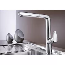   Blanco Avona-S Silgranit-look kihúzható fejes mosogató csaptelep, króm 521277