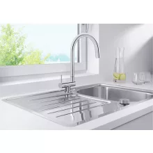   Blanco Coressa-F ablak elé szerelhető magasnyomású mosogató csaptelep, Balos, króm 521544
