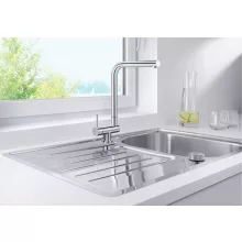   Blanco Laressa-F ablak elé szerelhető magasnyomású mosogató csaptelep, Balos, króm 521546