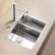 Blanco Claron 340/180-IF Infino balos selyemfényű rozsdamentes acél mosogató 521607