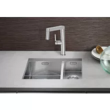   Blanco Zerox 340/180-U balos két medencés rozsdamentes acél mosogató 58,5x44 cm, selyemfényű 521613