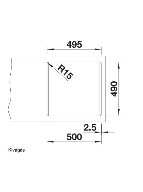 Blanco Pleon 5 egymedencés gránit mosogató 51,5x51 cm, kávé 521677
