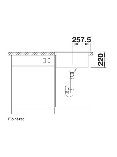 Blanco Pleon 5 egymedencés gránit mosogató 51,5x51 cm, kávé 521677