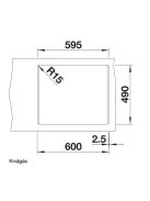 Blanco Pleon 6 egymedencés gránit mosogató 61,5x51 cm, antracit 521678