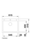 Blanco Pleon 6 egymedencés gránit mosogató 61,5x51 cm, fehér 521683
