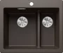 Blanco Pleon 6 Split két medencés 61,5x51 cm gránit mosogató, kávé 521698