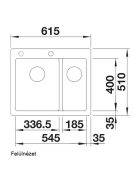 Blanco Pleon 6 Split PD kávé mosogató 521698