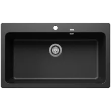  Blanco Naya XL 9 Silgranit 86x51 cm mosogató túlfolyóval és lefolyógarnitúrával, antracit 521811
