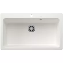  Blanco Naya XL 9 Silgranit 86x51 cm mosogató túlfolyóval és lefolyógarnitúrával, fehér 521816