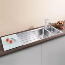   Blanco Axis III 6 S-IF jobbos rozsdamentes selyemfényű acél mosogató, Excenterrel 522104